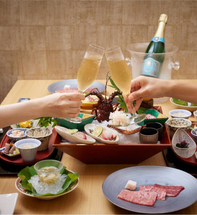 画像：日本料理の夕食